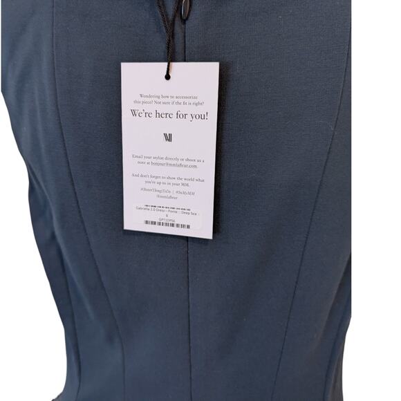 M. M. LaFleur Gabriella 2.0 Washable Ponte Dress in Deep Sea NWT Size 6 - Picture 5 of 9